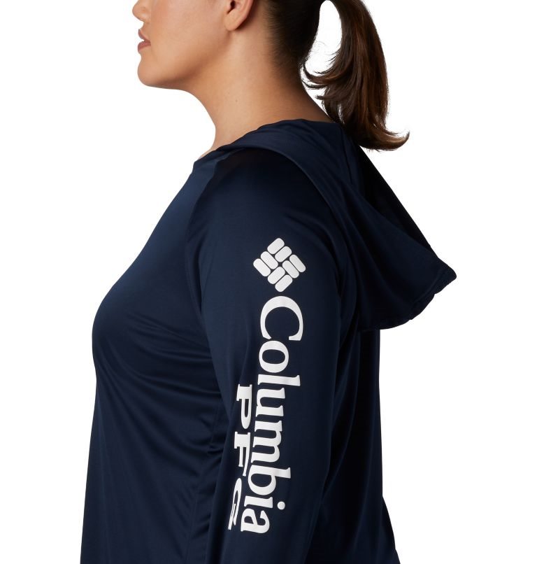 Columbia PFG Tidal Tee Hettegensere Dame Marineblå | Plus Size 63957K